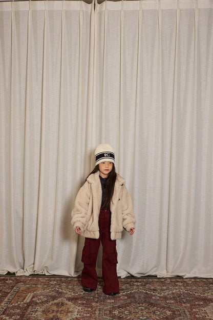 ロングパンツ・スウェットパンツ yummy&rocky | Thickened Brushed Denim Cargo Pants 裏起毛デニムカーゴベルボトム【mh0020094】