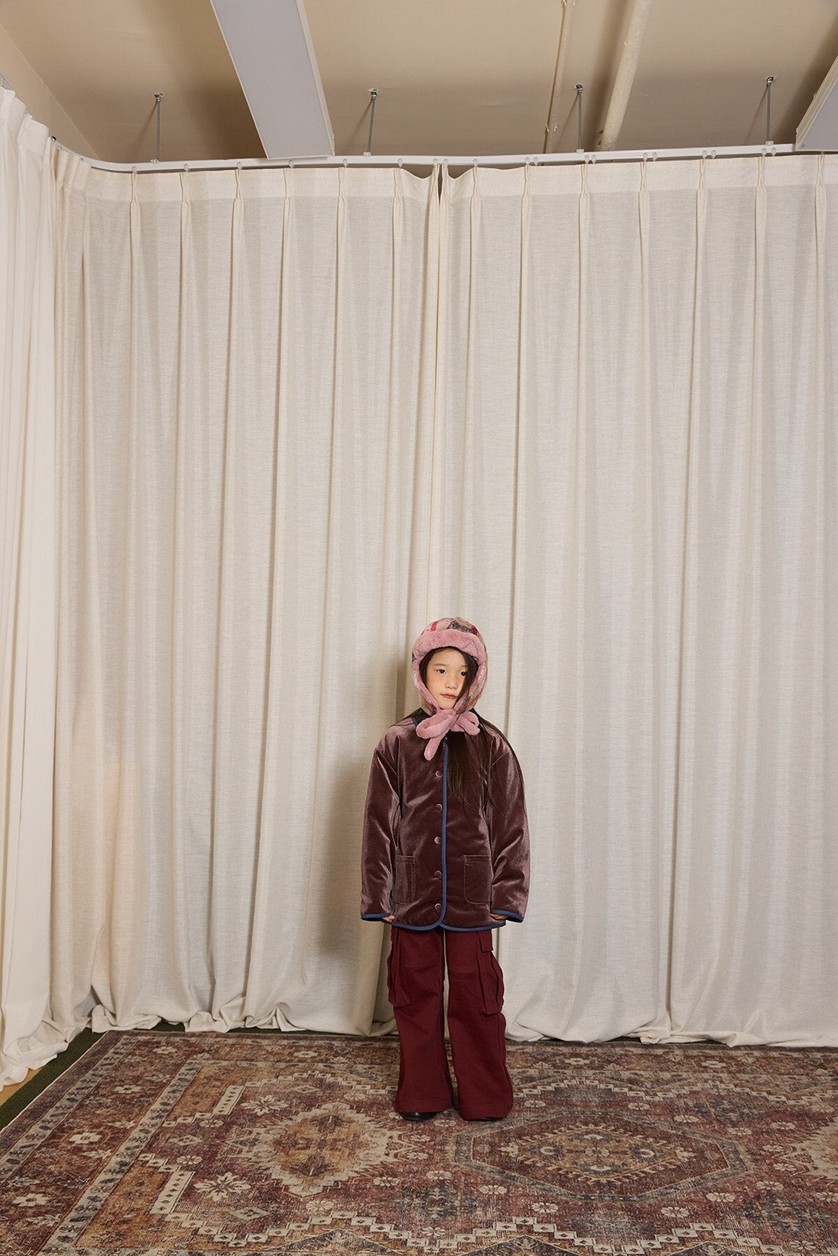 ロングパンツ・スウェットパンツ yummy&rocky | Thickened Brushed Denim Cargo Pants 裏起毛デニムカーゴベルボトム【mh0020094】