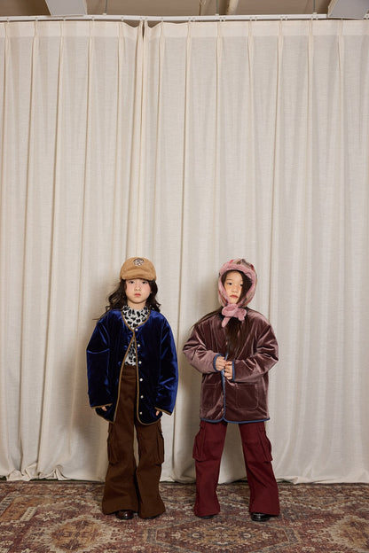 ロングパンツ・スウェットパンツ yummy&rocky | Thickened Brushed Denim Cargo Pants 裏起毛デニムカーゴベルボトム【mh0020094】