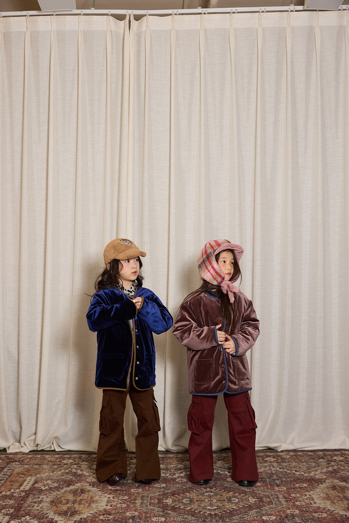 ロングパンツ・スウェットパンツ yummy&rocky | Thickened Brushed Denim Cargo Pants 裏起毛デニムカーゴベルボトム【mh0020094】