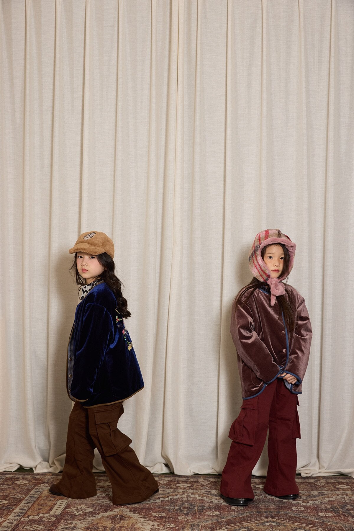 ロングパンツ・スウェットパンツ yummy&rocky | Thickened Brushed Denim Cargo Pants 裏起毛デニムカーゴベルボトム【mh0020094】