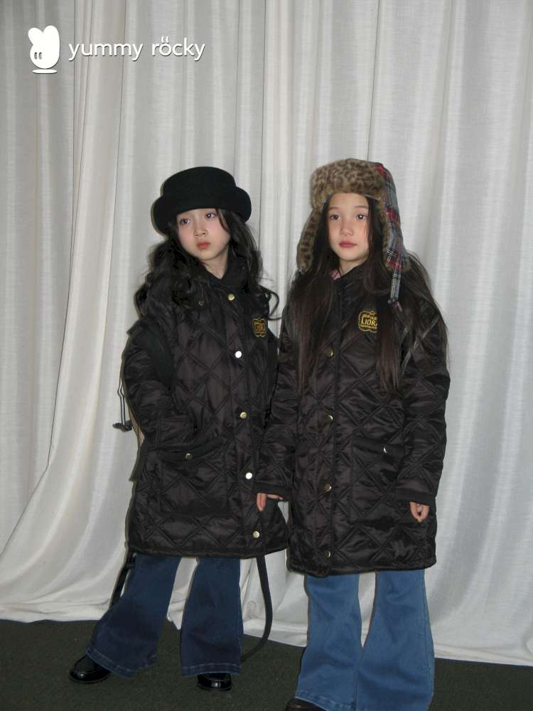 ロングコート yummy&rocky | Thinsulate Badge Hooded Mid Jacket 3Mシンサレート 中綿 フードコート【mh0020052】