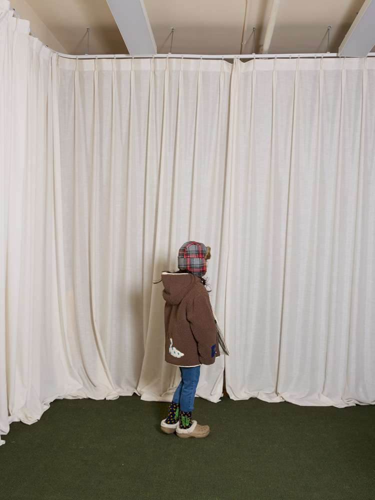 ショートコート・ジャケット・ジャンパー yummy&rocky | Thinsulate Patch Embroidery Alpaca Coat 刺繍入り アルパカ風 中綿コート【mh0020044】