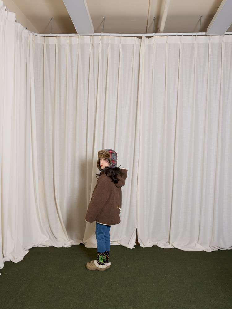 ショートコート・ジャケット・ジャンパー yummy&rocky | Thinsulate Patch Embroidery Alpaca Coat 刺繍入り アルパカ風 中綿コート【mh0020044】