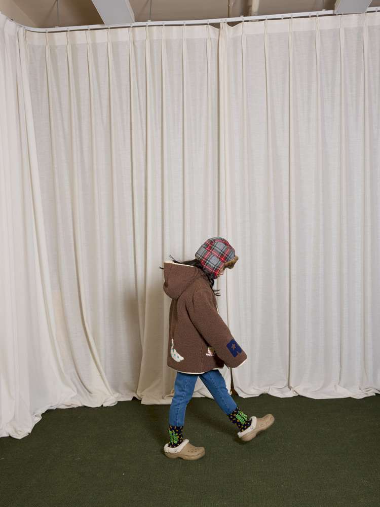 ショートコート・ジャケット・ジャンパー yummy&rocky | Thinsulate Patch Embroidery Alpaca Coat 刺繍入り アルパカ風 中綿コート【mh0020044】