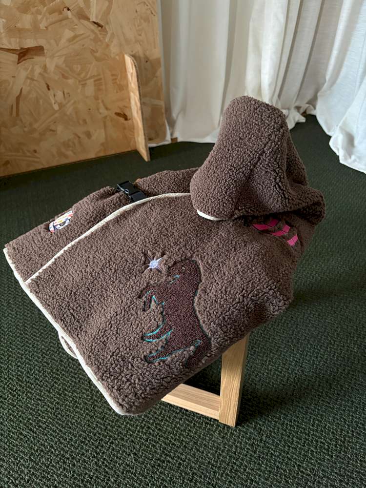 ショートコート・ジャケット・ジャンパー yummy&rocky | Thinsulate Patch Embroidery Alpaca Coat 刺繍入り アルパカ風 中綿コート【mh0020044】