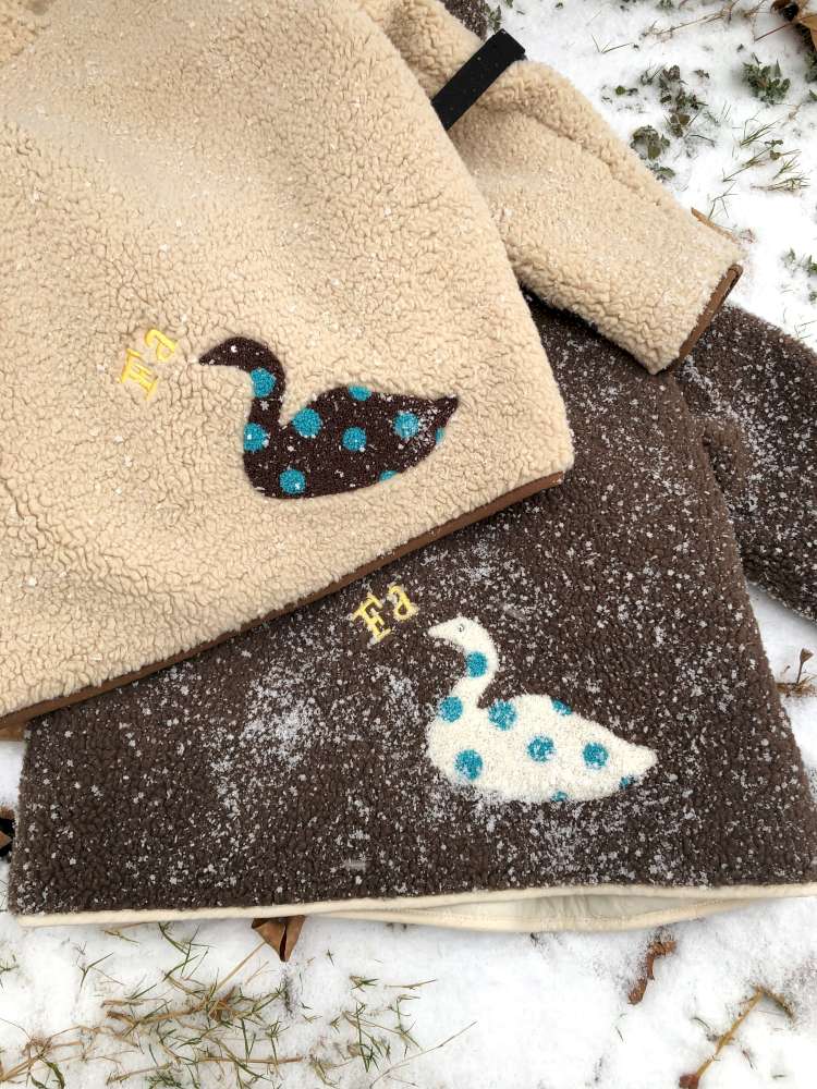 ショートコート・ジャケット・ジャンパー yummy&rocky | Thinsulate Patch Embroidery Alpaca Coat 刺繍入り アルパカ風 中綿コート【mh0020044】