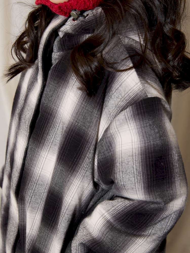 ショートコート・ジャケット・ジャンパー yummy&rocky | Thinsulate Plaid Floral Quilted Jaket フラワーチェック 中綿 ブルゾン【mh0020046】