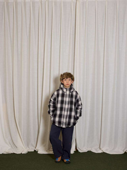 ショートコート・ジャケット・ジャンパー yummy&rocky | Thinsulate Plaid Floral Quilted Jaket フラワーチェック 中綿 ブルゾン【mh0020046】