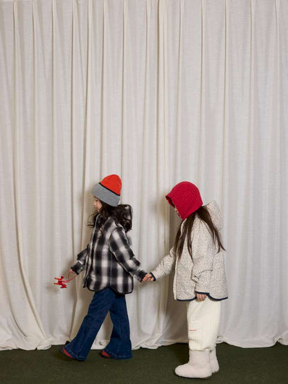 ショートコート・ジャケット・ジャンパー yummy&rocky | Thinsulate Plaid Floral Quilted Jaket フラワーチェック 中綿 ブルゾン【mh0020046】