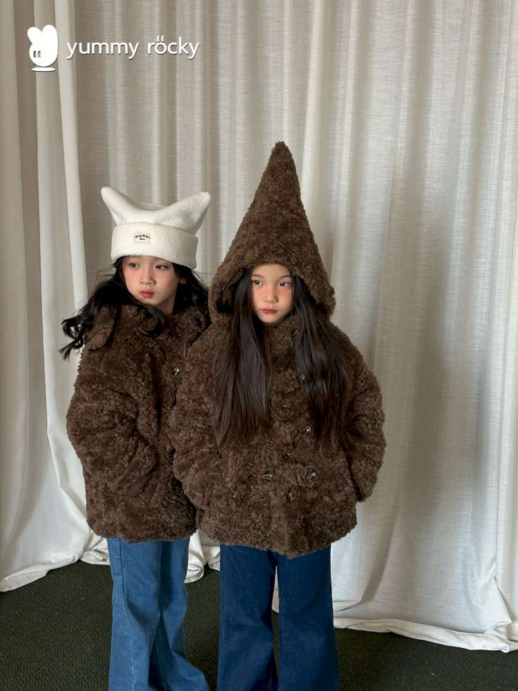 ショートコート・ジャケット・ジャンパー yummy&rocky | Thinsulate Thickened Windproof Fur Jacket 3Mシンサレート エコファー ジャケット【mh0020042】