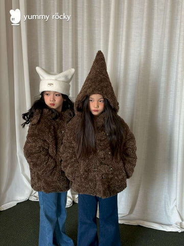 ショートコート・ジャケット・ジャンパー yummy&rocky | Thinsulate Thickened Windproof Fur Jacket 3Mシンサレート エコファー ジャケット【mh0020042】