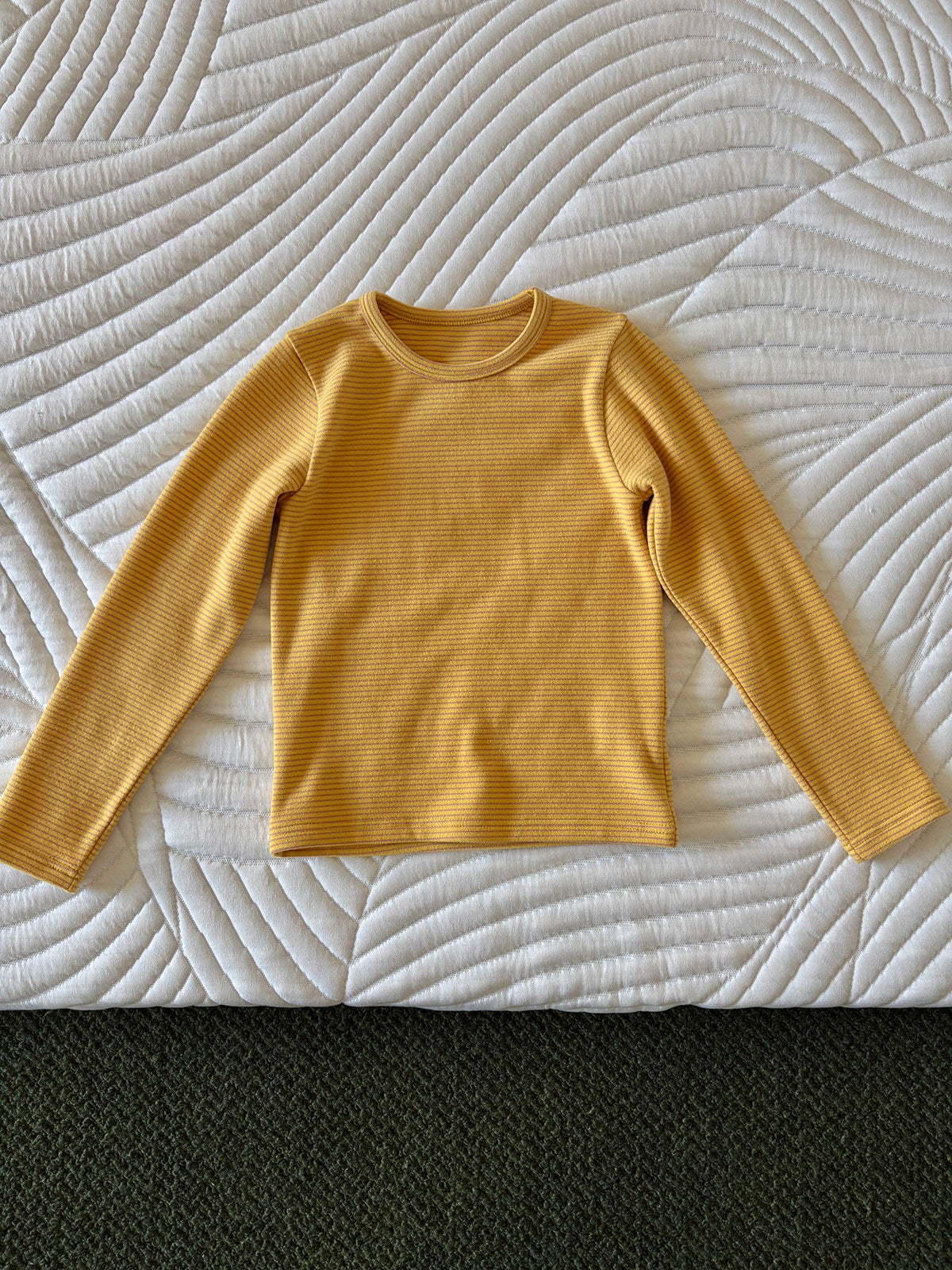 yummy&rocky | Antibacterial Striped Soft Base Layer 抗菌 防寒 ストライプ インナー トップス【mh0020057】 Yellow / 110cm yummy&rocky 長袖Tシャツ