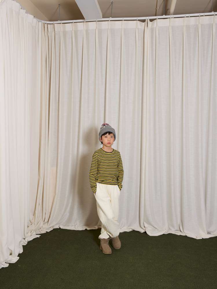 yummy&rocky | Antibacterial Striped Soft Base Layer 抗菌 防寒 ストライプ インナー トップス【mh0020057】 yummy&rocky 長袖Tシャツ
