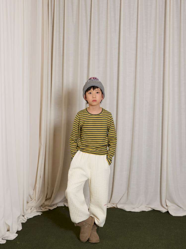 yummy&rocky | Antibacterial Striped Soft Base Layer 抗菌 防寒 ストライプ インナー トップス【mh0020057】 yummy&rocky 長袖Tシャツ