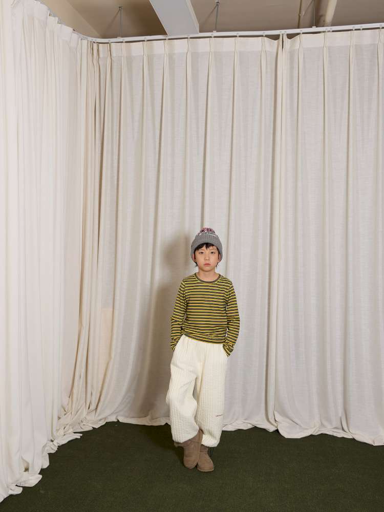 yummy&rocky | Antibacterial Striped Soft Base Layer 抗菌 防寒 ストライプ インナー トップス【mh0020057】 yummy&rocky 長袖Tシャツ