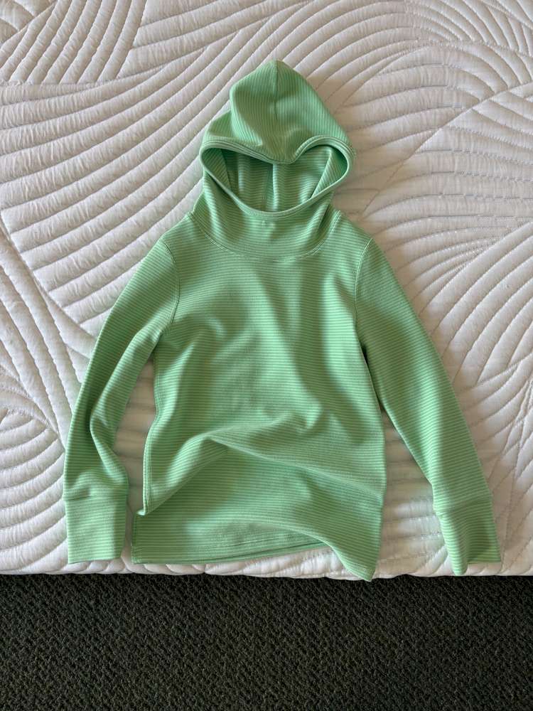 長袖Tシャツ Fruit Green / 110cm yummy&rocky | Antibacterial Pinstripe Hooded Base Layer ピンストライプ フーデッド インナー【mh0020056】