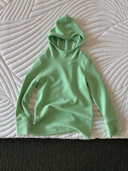 長袖Tシャツ Fruit Green / 110cm yummy&rocky | Antibacterial Pinstripe Hooded Base Layer ピンストライプ フーデッド インナー【mh0020056】