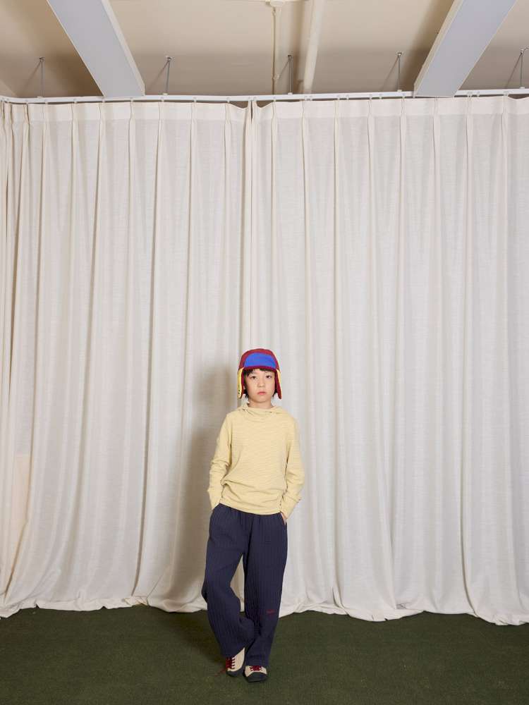 長袖Tシャツ yummy&rocky | Antibacterial Pinstripe Hooded Base Layer ピンストライプ フーデッド インナー【mh0020056】