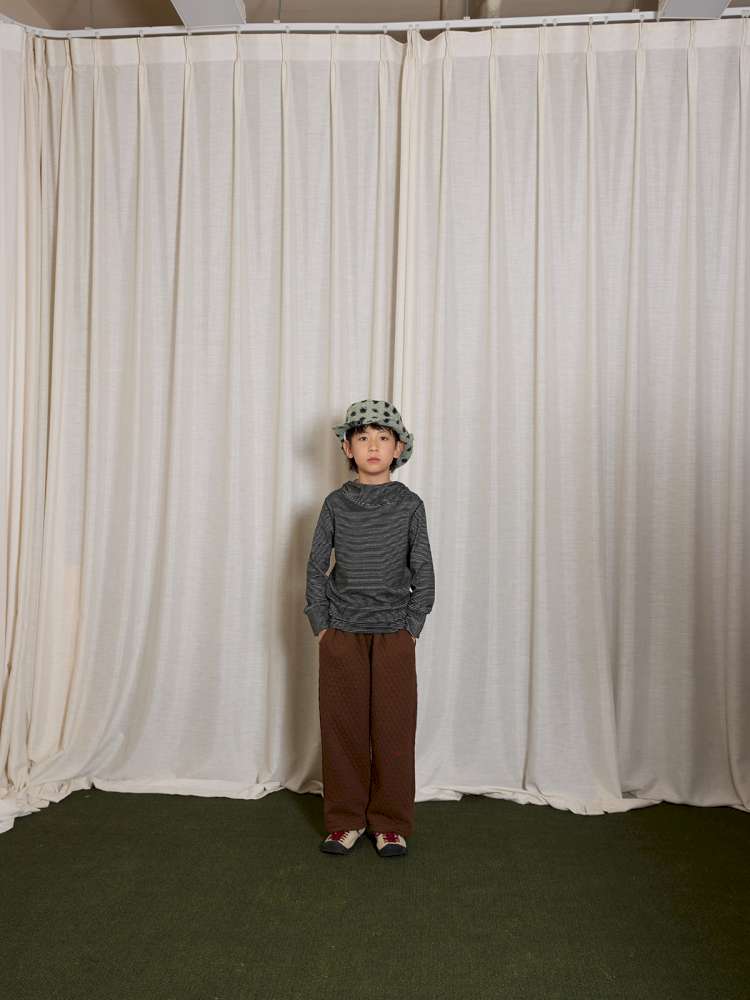 長袖Tシャツ yummy&rocky | Antibacterial Pinstripe Hooded Base Layer ピンストライプ フーデッド インナー【mh0020056】