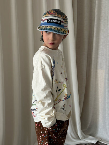 長袖Tシャツ yummy&rocky | Ribbon Print Organic Cotton T-Shirt リボンプリントオーガニックコットンT【mh0020106】