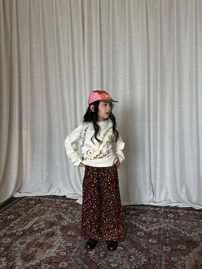 長袖Tシャツ yummy&rocky | Ribbon Print Organic Cotton T-Shirt リボンプリントオーガニックコットンT【mh0020106】