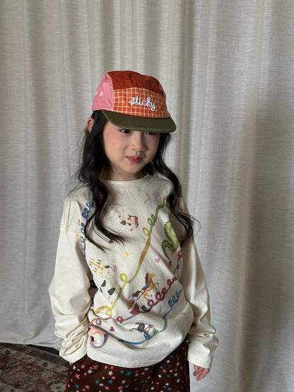 長袖Tシャツ yummy&rocky | Ribbon Print Organic Cotton T-Shirt リボンプリントオーガニックコットンT【mh0020106】