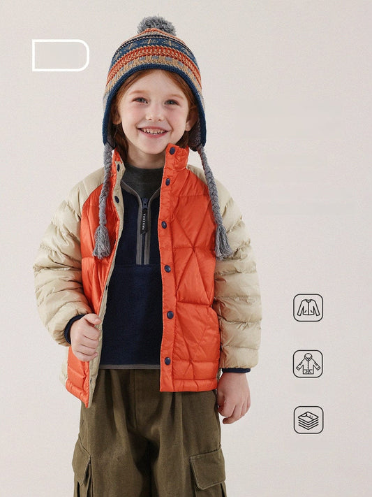 ショートコート・ジャケット・ジャンパー キッズ ダウンジャケット 90%ホワイトダックダウン 撥水 軽量 アウター【mh0011344】