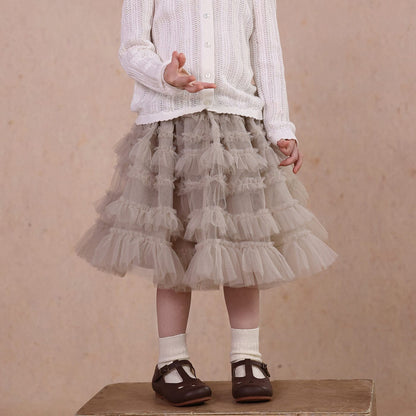 スカート Apricot / 80cm fluffy yarn short skirt【mh0009499】