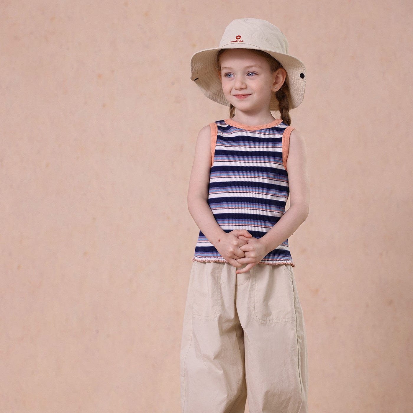 タンクトップ・キャミソール・ノースリーブトップス Blue / 80cm striped vest tops【mh0009491】