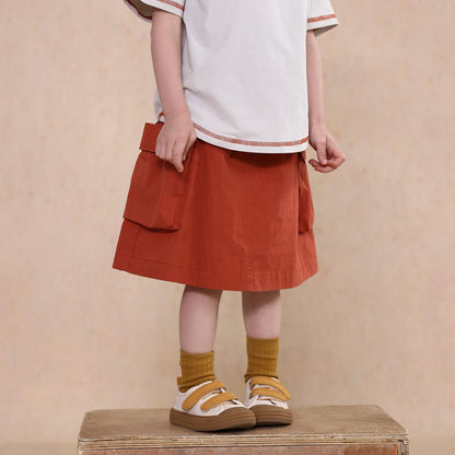 スカート Brick Red / 80cm casual short skirt【mh0009503】