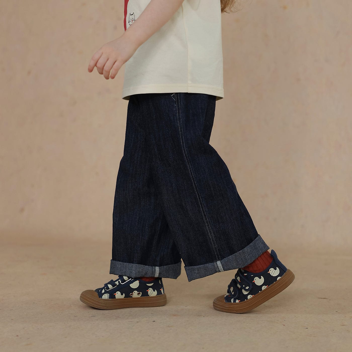 デニムパンツ Dark Blue / 80cm wide-leg thin straight jeans【mh0009494】