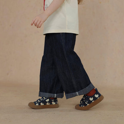 デニムパンツ Dark Blue / 80cm wide-leg thin straight jeans【mh0009494】