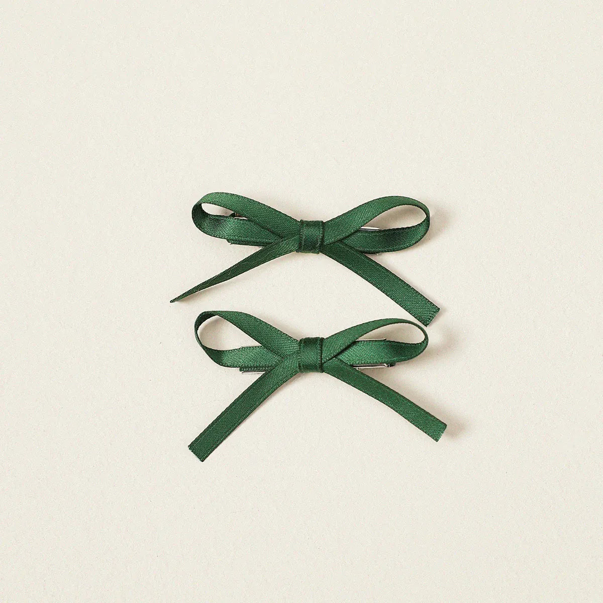 ヘアアクセサリー Dark green ヘアアクセサリー ガールズリボンヘアピン前髪クリップ【mh0011287】