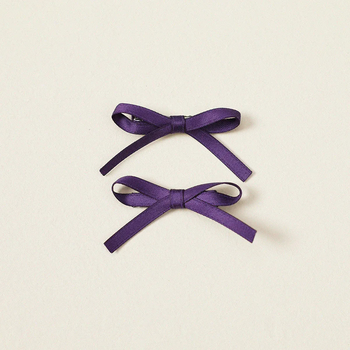 ヘアアクセサリー Dark purple ヘアアクセサリー ガールズリボンヘアピン前髪クリップ【mh0011287】