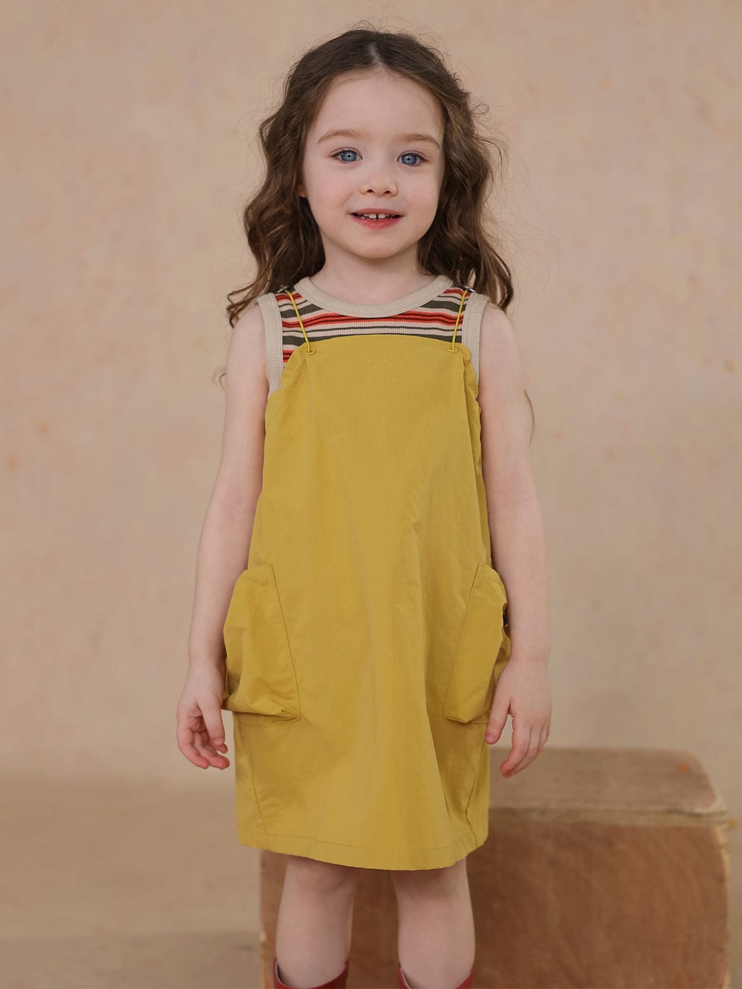 ノースリーブワンピース drawstring suspender skirt【mh0009471】