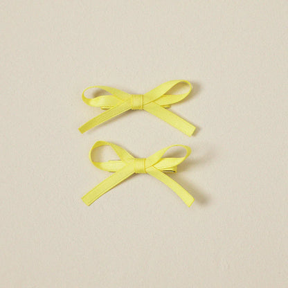 ヘアアクセサリー Golden yellow ヘアアクセサリー ガールズリボンヘアピン前髪クリップ【mh0011287】