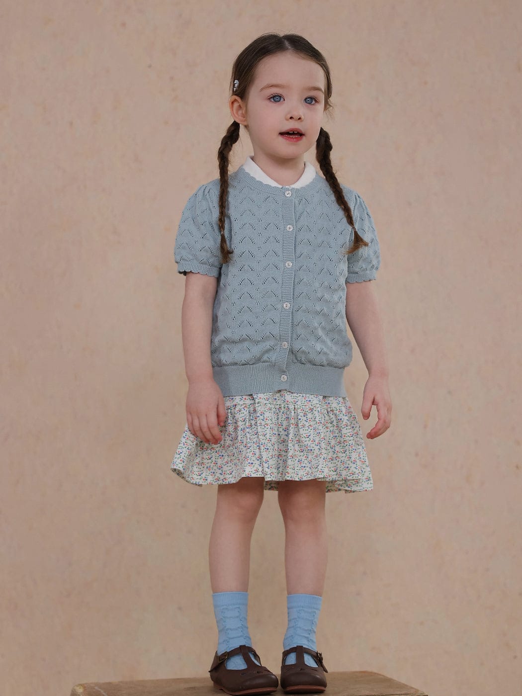 カーディガン・パーカー knitted hollow short-sleeve cardigan【mh0009486】