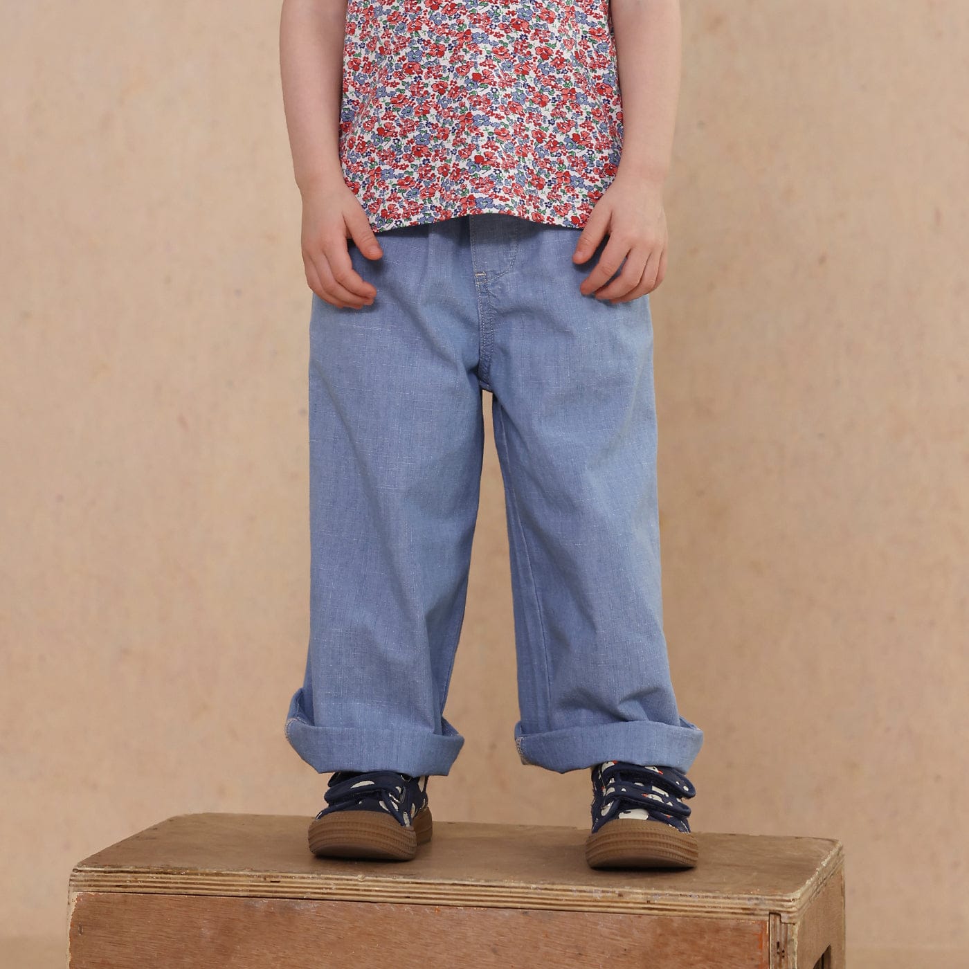 デニムパンツ Light Blue / 80cm wide-leg thin straight jeans【mh0009494】