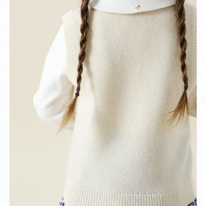 ベスト ベアくまアップリケニットベスト【mh0011288】