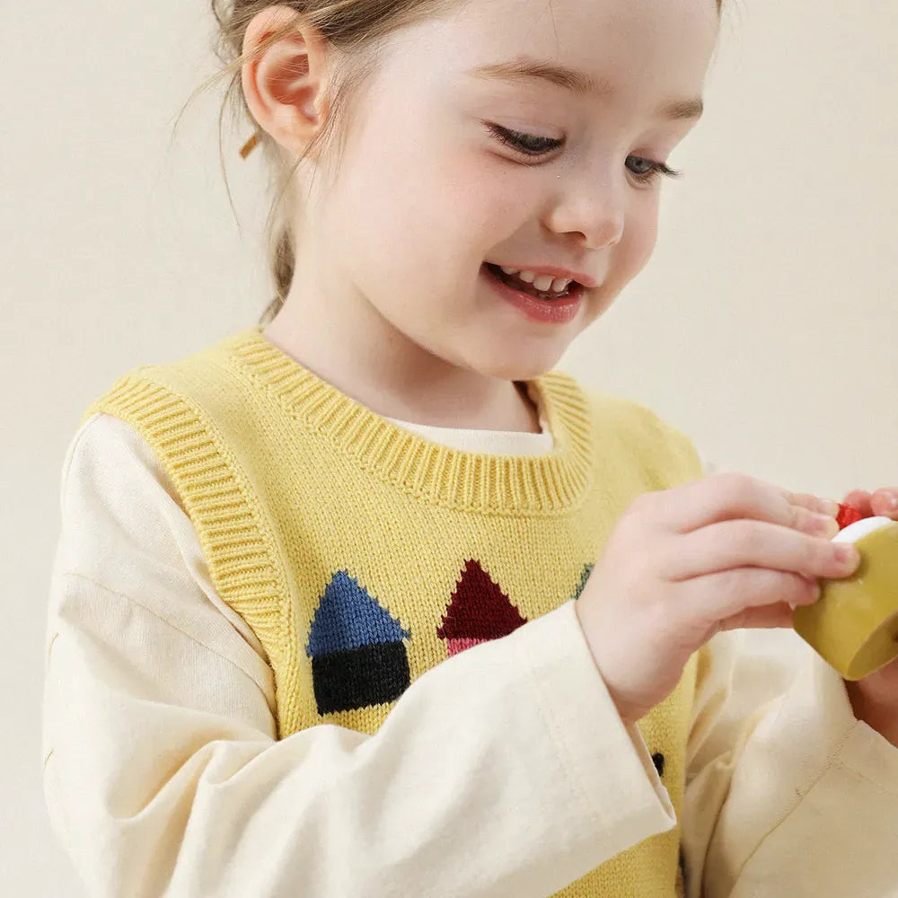 ベスト ベアくまアップリケニットベスト【mh0011288】