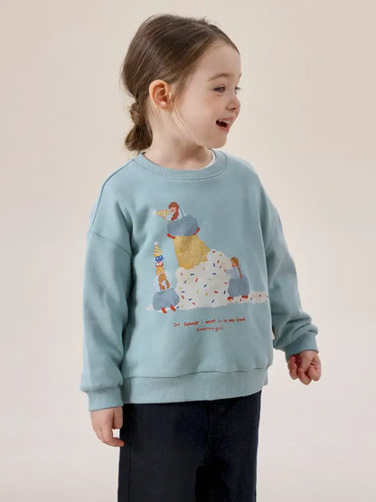 トレーナー・フーディ アニマルプリント長袖スウェットトレーナー【mh0011297】