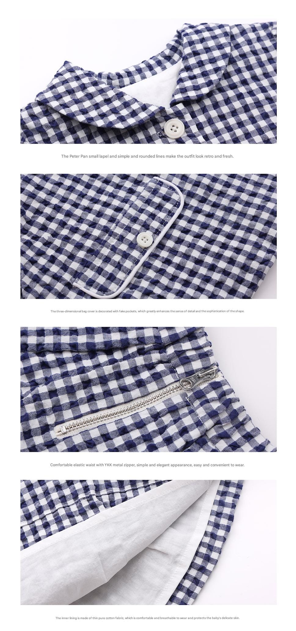 長袖セットアップ フレンチスタイルチェックジャケット/ボックスプリーツスカート スーツ【mh0011299】