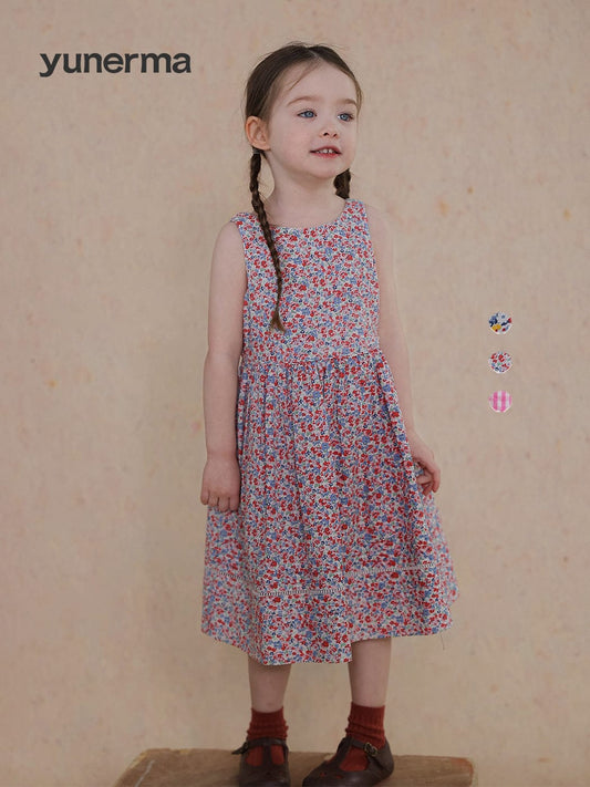 ノースリーブワンピース niche floral dress【mh0009482】