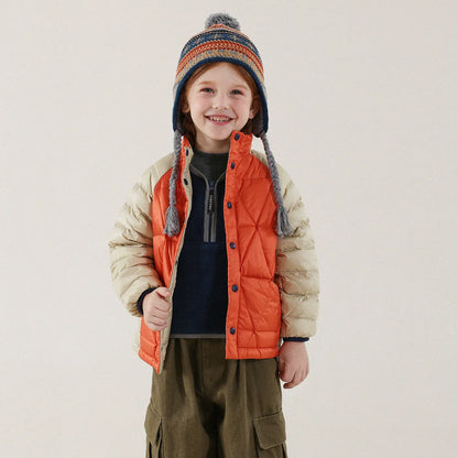 ショートコート・ジャケット・ジャンパー Orange / 80cm キッズ ダウンジャケット 90%ホワイトダックダウン 撥水 軽量 アウター【mh0011344】