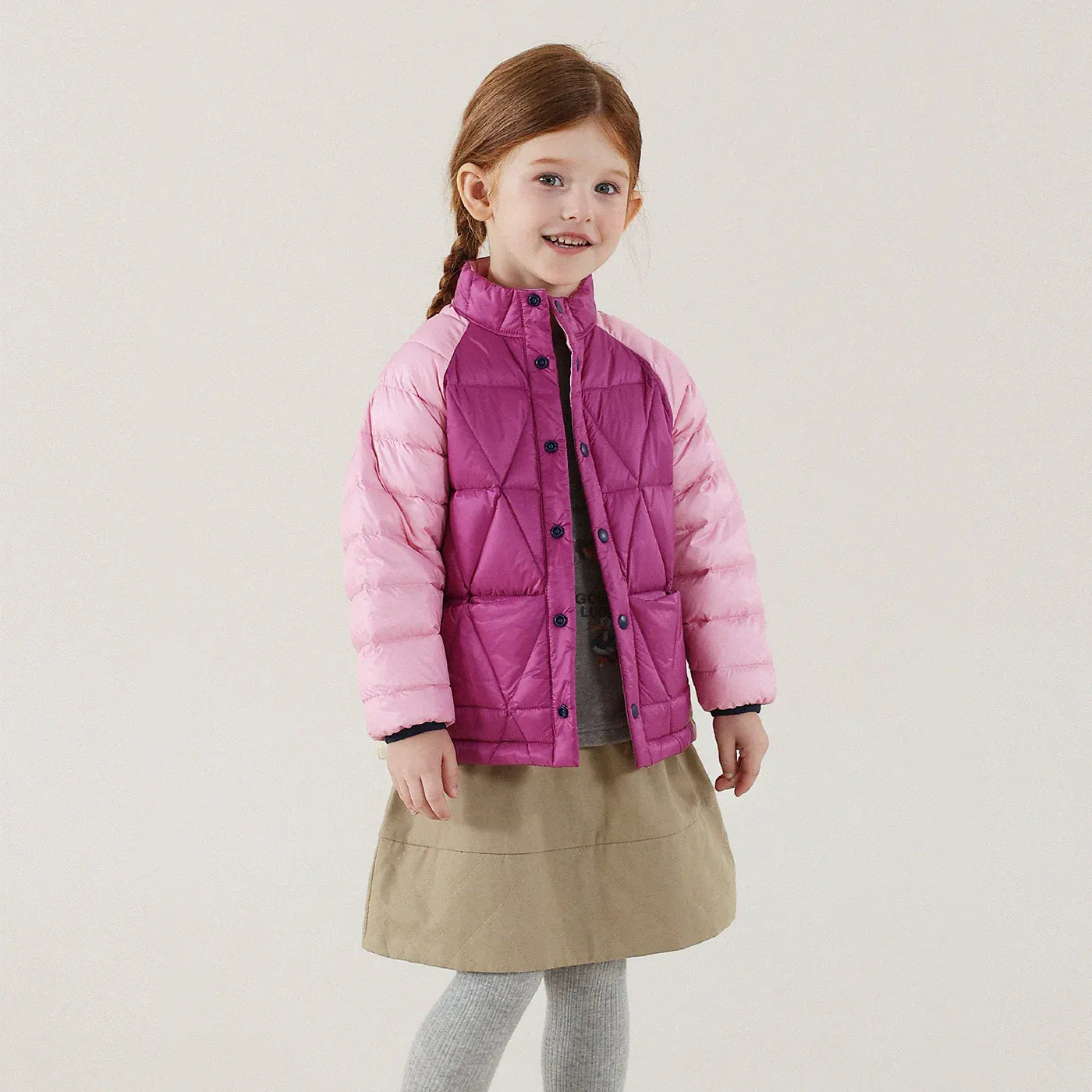 ショートコート・ジャケット・ジャンパー Pink / 80cm キッズ ダウンジャケット 90%ホワイトダックダウン 撥水 軽量 アウター【mh0011344】