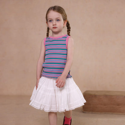 タンクトップ・キャミソール・ノースリーブトップス Pink / 80cm striped vest tops【mh0009491】