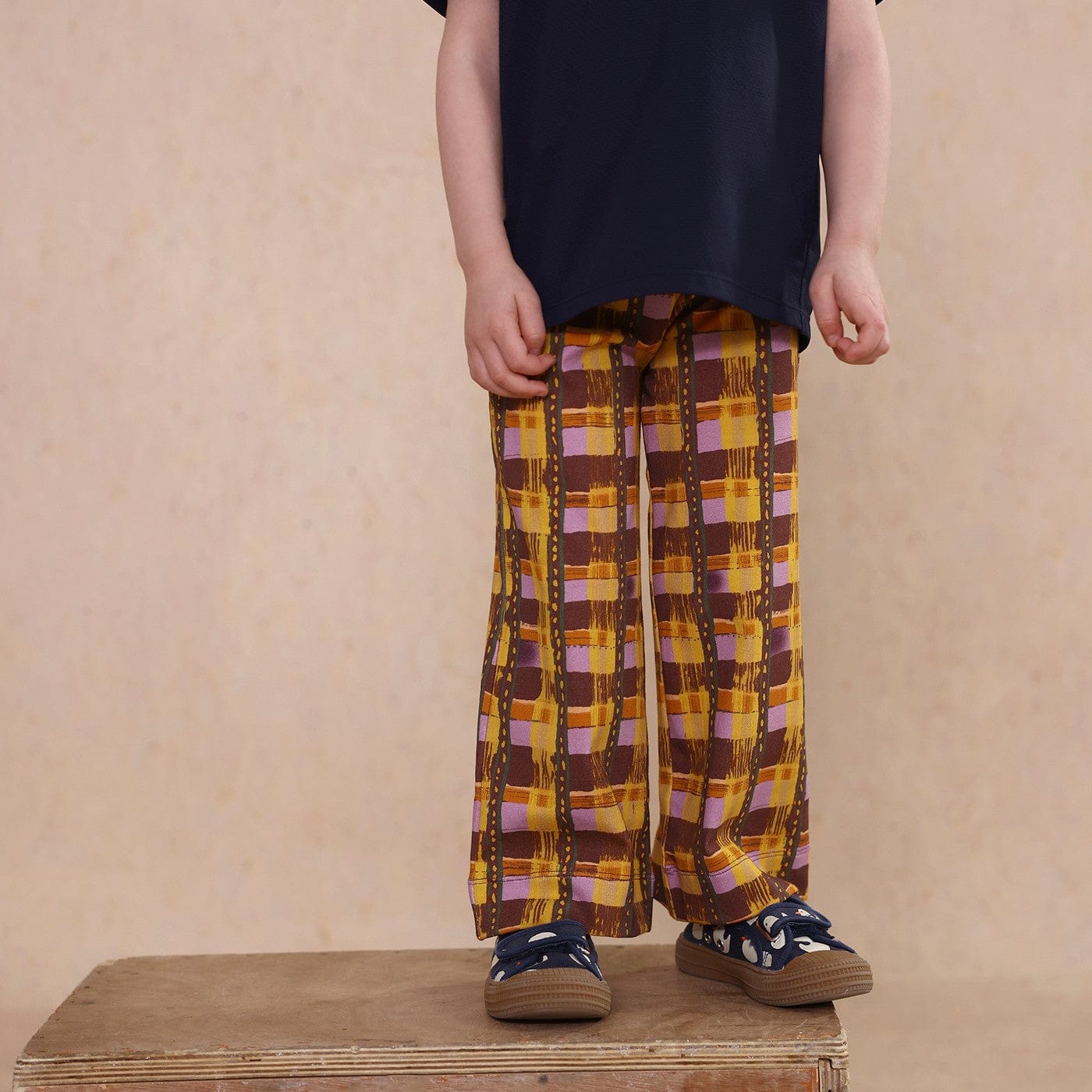 ロングパンツ・スウェットパンツ Purple / 80cm pima cotton plaid casual pants【mh0009490】