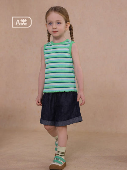 ハーフパンツ・ショートパンツ rollup linen denim shorts【mh0009496】