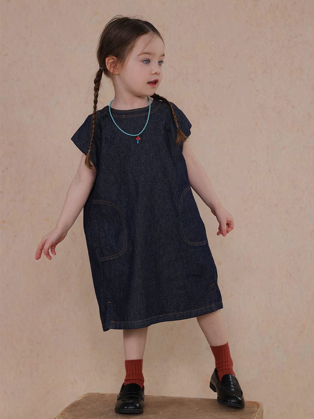 半袖ワンピース thin denim dress【mh0009451】